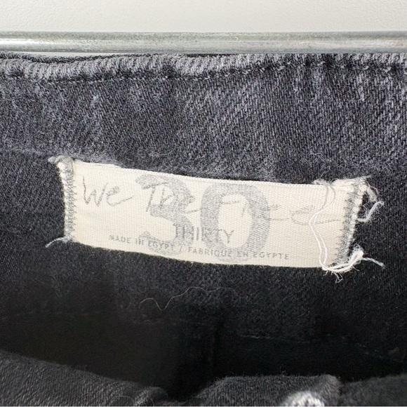 Free People We The Free Jayde Flare Jeans Onyx Black 30 High Rise Retro Boho - Picture 4 of 8
